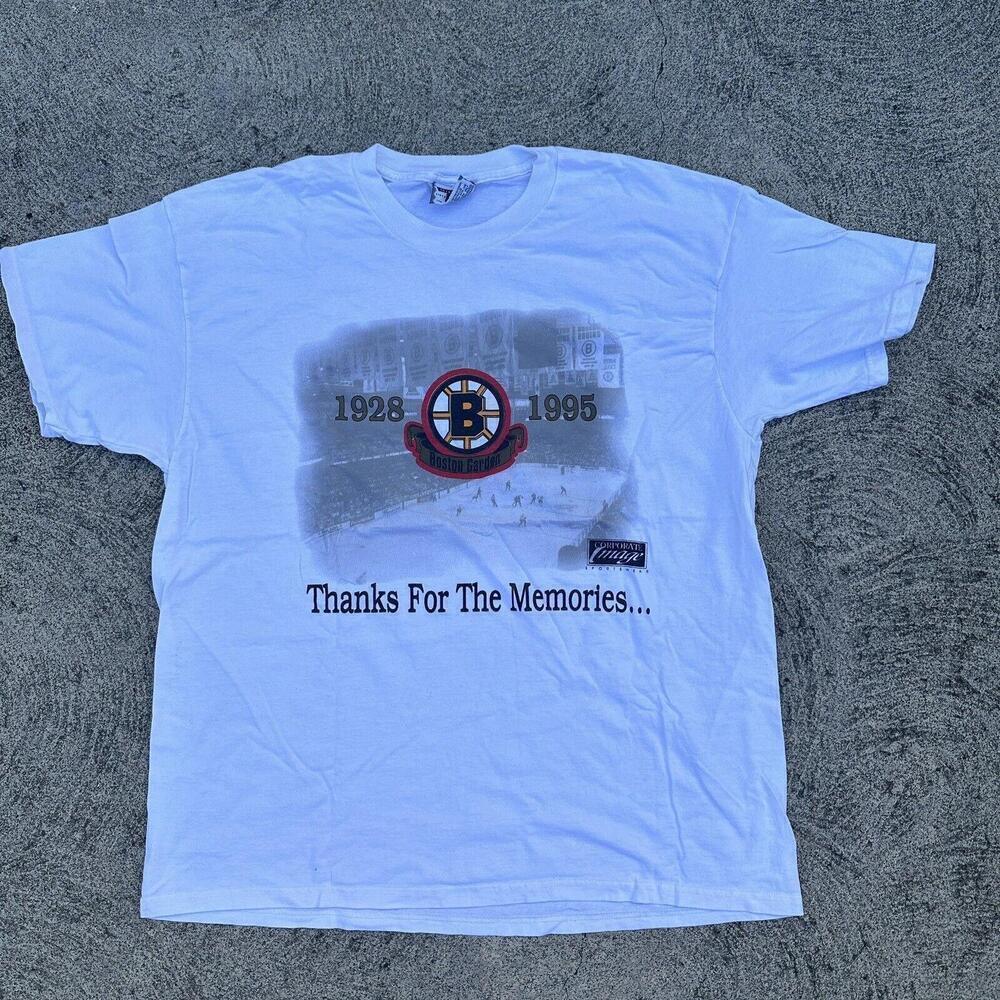 Boston Bruins Shirt White The Garden Arena Farewell Memories Hockey